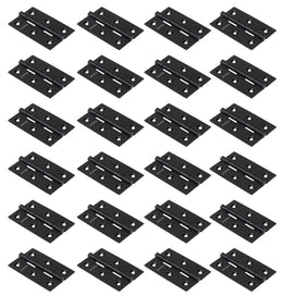 Plantex Door Hinges/Stainless Steel Door Butt 3 inch x 16 Gauge/1.5 mm Thickness Home/Office/Hotel/Hinges for Main Door/Cabinet/Wardrobe/Soft Close Hinge/Kabza - Pack of 24 (Black)