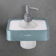 Plantex Aluminium and Acrylic Shampoo Dispenser/Liquid Soap Dispenser for Bathroom/Handwash Dispenser/Bathroom Accessories - (Grey and Milky White)