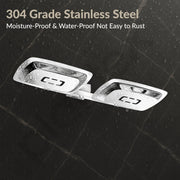 Plantex Double Soap Holder for Bathroom/304 Grade Stainless Steel Soap Dish/Dual Soap Stand/Bathroom Accessories - Pack of 1 (Tesla - 2707, Chrome)