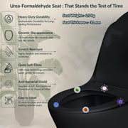 Plantex Imported Ceramic Western Commode/Rim Siphonic One Piece Western Toilet/Floor Mounted Commode for Toilet Seat Cover - S Trap (Matt Black)