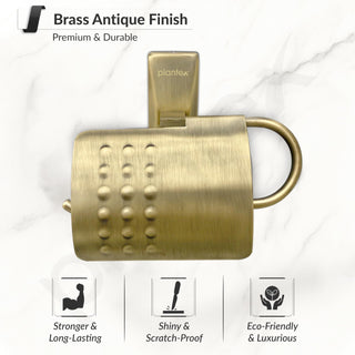 Plantex Brass 304 Grade Stainless Steel Crystal Toilet Paper Holder/Tissue Paper Roll Holder for Bathroom - (Brass Antique)