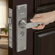 Plantex Stainless Steel Door Lock Ã¢â‚¬â€œ Bathroom Door Lock/Mortise 8inch Keyless Plate Handle Set for Home/Bathroom/Storeroom/Balcony/Office - Pack of 1 (DTM-659, Matt)