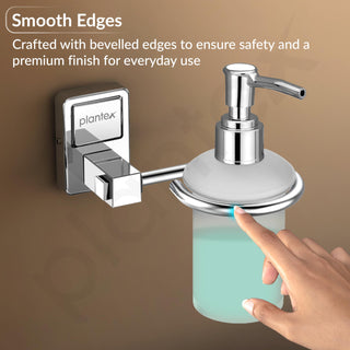 Plantex 304 Grade Stainless Steel Liquid Soap Dispenser/Shampoo Dispenser/Hand Wash Dispenser/Bathroom Accessories Pack of 1, Darcy (Chrome)