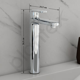 Plantex Pure Brass Centre Hole Basin Mixer Tap for Wash Basin with Teflon Tape & Braided Hose/Single Lever Tabletop Wash Basin Tap for Home-7 Year Warranty