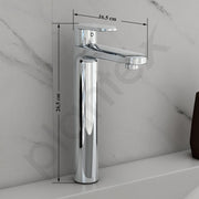 Plantex Pure Brass Centre Hole Basin Mixer Tap for Wash Basin with Teflon Tape & Braided Hose/Single Lever Tabletop Wash Basin Tap for Home-7 Year Warranty