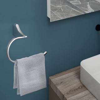 Plantex Rich Brass Bathroom Accessories - Unique Napkin Holder/Stand/Hanger for Wash Basin/Kitchen (Chrome)