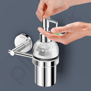 Plantex 304 Grade Stainless Steel Handwash Holder for Wash Basin liquid soap dispenser/Bathroom Accessories - Oreo (Chrome)