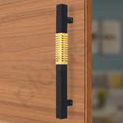 Plantex Door Handle/Stainless Steel Handle for Main Door/12 Inch Pull-Push Handle for Home/Office/Hotel - Pack of 1 (Z-Black and Gold) - 3 Years Warranty