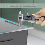 Plantex Guranteed 304 Grade Stainless Steel Kitchen Sink/Stainless Steel Kitchen Sink with 7 Years of Warranty by Plantex/Single Bowl Sink with All Fittings & Drain Rack (Silver Matt-24x18 Inches)