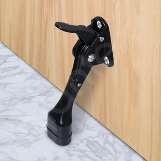 Plantex Door Stopper for Home Hydraulic/Premium 5 Inch Door Stoper/Kickdown Stop with One Touch Adjustable Height & Rubber Tip -Pack of 8 Door Stops (186-Black)