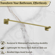 Plantex 24 Inch Single Towel Rod for Bathroom/Stainless Steel Towel Hanger/Towel Bar Holder/Towel Stand/Bathroom Accessories - Pack of 1, Aqua (Brass Antique)