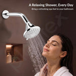 Plantex Shower Head for Bathroom with Shower Arm/Bathroom shower Combo-430B Strong ABS Combo/Shower for bathroom/Rain Shower/4 Inch Shower Head/9 Inch Shower Arm/Adjustable Head