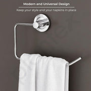 Plantex Towel Ring for Bathroom/Stainless Steel Towel Holder/Towel Hanger for Washbasin/Bathroom Accessories - Pack of 1 (Chrome)