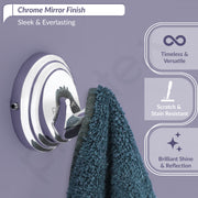 Plantex 304 Grade Stainless Steel Robe Hook for Bathroom/Cloth Hanger for Wall/Hooks for Clothes Hanging - Cubic (Chrome)