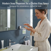 Plantex Liquid Soap Dispenser for Bathroom/304 Grade Stainless Steel Shampoo Dispenser/Handwash Dispenser/Bathroom Accessories - Pack of 1 (Hexa, Chrome)