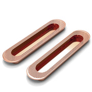 Plantex Sliding Door Handle/Concealed Handle for Sliding Door/160mm Concealed Handle for Wardrobe/Kitchen Cabinet - Pack of 2 (PVD Rose Gold)