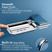 Plantex Soap Dish for Bathroom/304 Grade Stainless Steel Soap Case/Soap Holder/Soap Stand/Bathroom Accessories - Pack of 1 (Regent, Chrome)