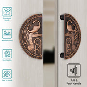 Plantex 8 inches Heavy Duty Main Door Handle/Pull Push Round Shape Handle for Main Door & Home Decor/3 Years Warranty (323-Copper Antique Finish)