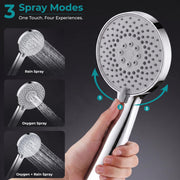 Plantex Hand Shower for Bathroom/3 Mode Multifunctional Shower/5-Inch ABS Plastic Silicone Handheld Shower/Easy Mode Switching – (Chrome, APS-8616)