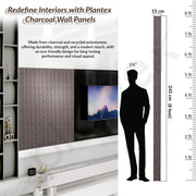 Plantex Wall Panels/Louvers Panel for Wall 8 Feet/Charcoal Panel for Interior Wall Décor/3D Wall Panel - Pack of 3 Covers - 12 Sq. Ft, Size-5 Inch x 8 Feet (Taupe Brown)