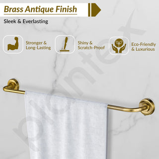 Plantex 304 Grade Stainless Steel Towel Hanger for Bathroom/Single Towel Rod/Bar/Bathroom Accessories - Daizy (Antique)