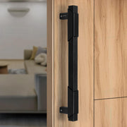 Plantex Door Handle/14 Inch Main Door Handle/Aluminium Door Handle/Pull-Push Door Handle/Door Accessories/3 Years Warranty (Pack of 1, Black)