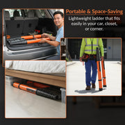 Plantex 14.5 feet (4.4m) Telescopic Ladder/Durable Steps/Collapsible Ladder for Home or Outdoor Work/Aluminium Telescopic Ladder - (Orange)