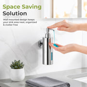 Plantex Liquid Soap Dispenser for Bathroom/Stainless Steel Shampoo Dispenser/Round Hand wash Dispense/Bathroom Accessories - Pack of 1 (Chrome)