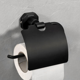 Plantex 304 Grade Stainless Steel Toilet Paper Holder for Bathroom/Toilet Paper Roll Stand/Tissue Holder/Bathroom Accessories - Nipron (Black)