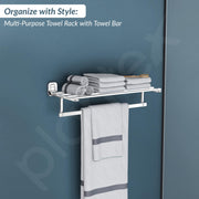 Plantex Stainless Steel 304 Grade Bathroom Towel Holder/Towel Rack/Cloth Hanger/Towel Bar/Bathroom Accessories (24-inch) Chrome