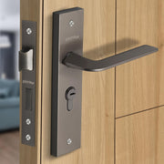 Plantex Heavy-Duty Door Lock Set - Main Door Lock Handle Set/ 6-Lever Lock Mechanism with 3 Year of Warranty/Mortise Lock with 3 Keys, Brass Lockbody & Cylinder(8105 -Satin Black)