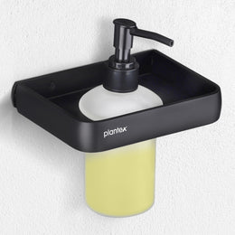 Plantex Liquid Soap Dispenser for Bathroom/Shampoo Dispenser/Handwash Dispenser for Bathroom/Bathroom Accessories - Pack of 1 (1508, Black)