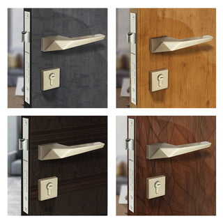 Plantex Mortise Door Lock for Main Door with 3 Computerised Keys/Door Handle Lock for Bedroom, Durable Brass Build/ 3 Years of Warranty (7095 - Satin White)