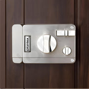 Plantex Heavy Duty Rim Locks for Main Door/Night Latch Lock with 4 Keys/Tribolt Lock with 5 Years of Warranty/Suitable for Inside Opening Door- Pack of 1 (Satin White & Chrome)