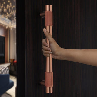 Plantex 14 inch Main Door Handle/Handles for Main Door/Wooden & Glass Door Handle/Pull & Push Handles for All The Doors of House, Office, Hotels (PVD Rose Gold, Pack of 1) - 3 Years Warranty