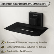Plantex Soap Holder for Bathroom/Stainless Steel Soap Stand/Soap Case/Soap Dish/Bathroom Accessories - Aqua (Black)