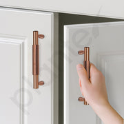 Plantex Cabinet Handle/Kitchen Cabinet Door Handle/Wardrobe/96 mm Cupboard Handle/Door Pull-Push Handle for Home/Office - Pack of 2 (Rose Gold)