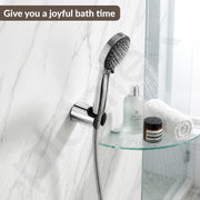 Plantex Hand Shower Holder For Bathroom/Adjustable Handheld Shower/Wand Holder/Wall Mount Bracket - Pack of 2 (Chrome & Black)