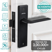 Plantex Heavy Duty Door Lock ÃƒÂ¢Ã¢â€šÂ¬Ã¢â‚¬Å“ Bathroom Door Lock/Mortise 8inch Keyless Plate Handle Set for Home/Bathroom/Store Room/Balcony/Office with Baby Latch (8105, Z-Black)
