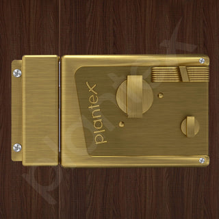 Plantex Heavy Duty Night Latch Door Lock with Key & Knob for Main Door/Inside Opening for Home,Hotel,Office - Pack of 1 (Brass Antique)