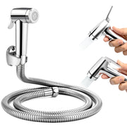 Plantex Jet Spray for Toilet/ABS Health Faucet with 1 Meter Shower Hose Pipe and Wall Hook/Health Faucet Set for Bathroom/Hand Gun for Toilet - (Continental, Chrome)