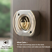 Plantex Square Door Chime with Brass Bell/Dopamine Door Bell for Home/Temple & Meditation Bell for Positive Energy & Home DÃƒÂ©cor - Pack of 1 (DTK-292 - Satin)