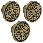Plantex Knobs for Drawer/Round Drawer Knobs/Knobs for Cabinets/Pull-Push Knobs for Kitchen/Bedroom Drawer - Pack of 3 (DTK-301, Brass Antique)