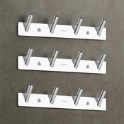 Plantex Wall Hooks for Hanging Cloth/Stainless Steel Towel Hangers/Bathroom Robe Hooks/Door Hangers/Round Wall Hook/Hook Rail for Hanging Keys - 4 Hooks (Pack of 3, Chrome)