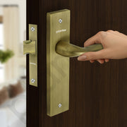 Plantex Heavy Duty Door Lock ÃƒÂ¢Ã¢â€šÂ¬Ã¢â‚¬Å“ Bathroom Door Lock/Mortise 8inch Keyless Plate Handle Set for Home/Bathroom/Store Room/Balcony/Office with Baby Latch (8060, Brass Antique)