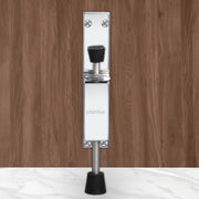 Plantex Kickdown Door Stoper Spring Loaded Telescopic Step On/Off Door Stopper Rubber, Adjustable Heavy Duty Door Locks Holder Stop/Release by Foot - (Chrome)