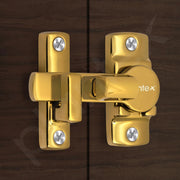 Plantex Door Latch/Door Lock Latch for Balcony/Bathroom/Bedroom/Garden/Flip Latch Lock for Door/Lock Latch for Door/Chitkani/Door Back Stopper - Pack of 2 (Gold)