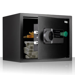 Plantex 38 Litre Digital Locker For Home/Safe Locker Box with Biometric/Touch Panel Display/Emergency Key Locks/Perfect Security Solution for Valuables/2 Years Warranty By Plantex - (Black)