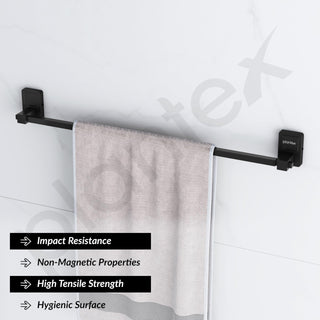 Plantex 304 Garde Stainless Steel 24 inch Towel Bar for Bathroom/Towel Stand/Single Towel Rod/Bathroom Accessories - Darcy (Black)
