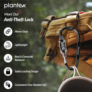Plantex Number Lock/3-Digit Code Combination Lock/Portable Luggage Lock/Travel Locks for Briefcase/Laptop Bags - Pack of 2 (Black)
